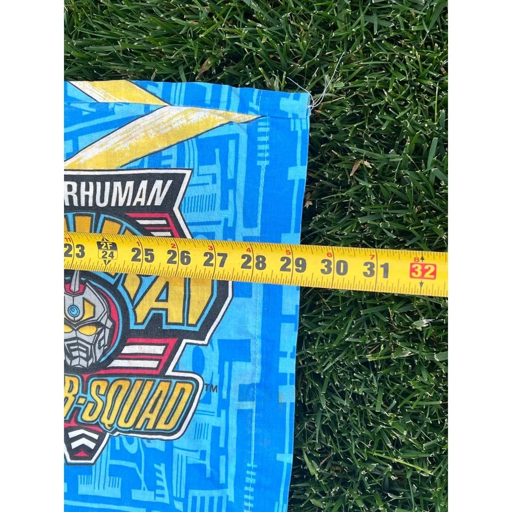 Vintage 1994 Superhuman Samurai Syber-Squad‎ Twin Sheet Set 3pc DIC Tsuburaya